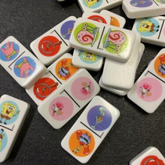 Nickelodeon Spongebob Squarepants Dominoes & Checkers Game Set in Lenticular Box - Picture 12 of 13